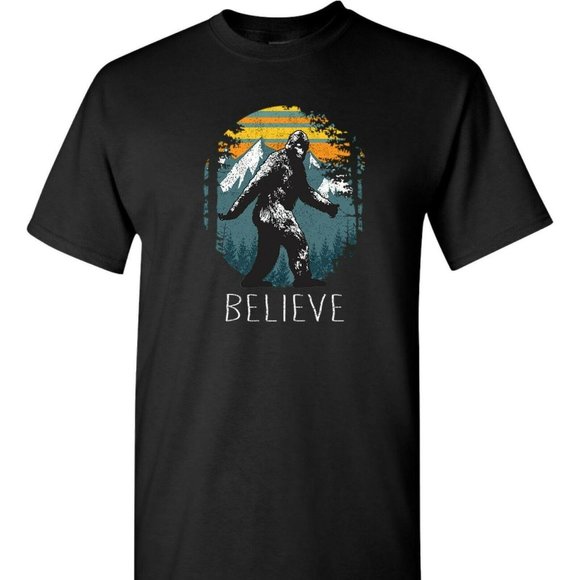 Sasquatch Believe Mountains Bigfoot Short Sleeve - Picture 2 of 10